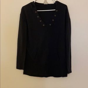 Black V neck sweater